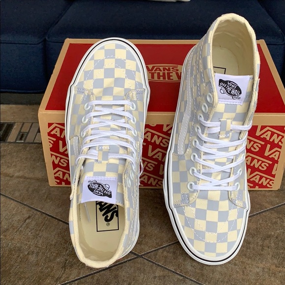 VANS SK8-HI TAPERED CHECKERBOARD Zenbl/TrWht WMNS - Picture 15 of 16